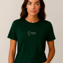 Anikmart Women Typography Printed Round Neck Cotton T-shirt-picture-25