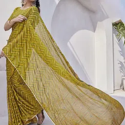 MIRCHI FASHION Striped Sequinned  Saree image 3