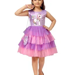 HERE&NOW Girls Net Fit & Flare Dress-picture-22
