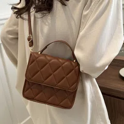 CORSICA Brown Textured PU Sling Bag image 3