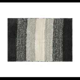 MAA HOME CONCEPT Black & White Textured Microfiber Anti Skid 1600 GSMBathMat image 5