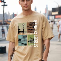 MaverIQ Men Photographic Printed Round Neck Cotton Oversized T-shirt-picture-27