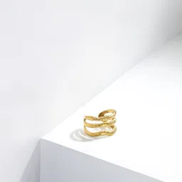 Nias Jewels 925 Sterling Silver Gold-Plated The Woven Cascade Finger Ring-picture-25