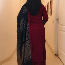 Anni Designer Floral Printed V-Neck Empire A-Line Kurta With Palazzos & Dupatta image 4