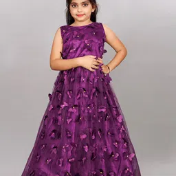 LADY SHOPI Girls Embroidered Gown Maxi Dress-picture-25