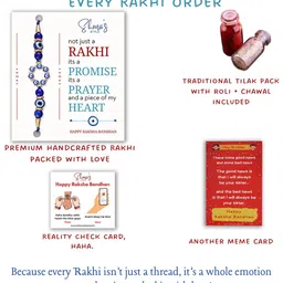 SHONA'S STYLE Artificial Beaded Chakra Evil Eye Rakhi image 3