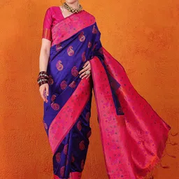 Dori Paisley Zari Banarasi Saree-picture-31