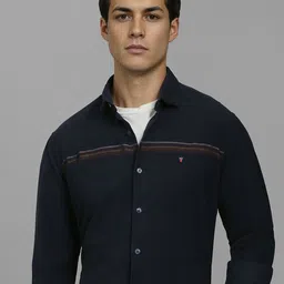 Louis Philippe Sport Men Horizontal Striped Pure Cotton Casual Shirt-picture-42