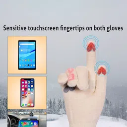 LOOM LEGACY Women Pack of 2Patterned Acrylic Touchscreen Gloves image 3