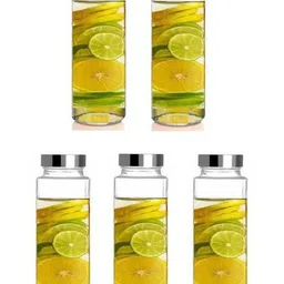 1ST TIME Set Of 5 Transparent Glass Freezer Safe Water Bottle-image-85