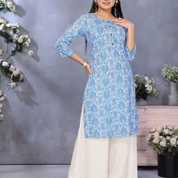 Rangita Women pack of 2 Floral Printed Kurta image 3