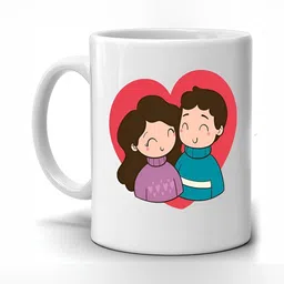 Mr UVD White & Red Graphic Printed Ceramic Matte Mug 350 ml image 2