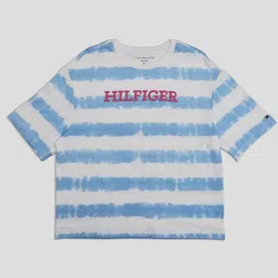 Tommy Hilfiger Girls Brand Logo Printed Pure Cotton Regular-Fit T-shirt-picture-26