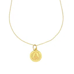 Sri Jagdamba Pearls Dealer 2 Grams Pure Silver Gold Plated Ganesha Round Pendant Chain image 3