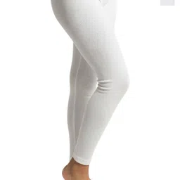 DChica Women Pack Of 2 Ribbed High-Rise Thermal Bottoms-image-8