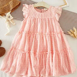 StyleCast x Revolte Girls Layered Self Design Fit and Flare Dress image 5