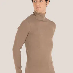 Moda Rapido Men Turtle Neck Raw Edge Slim Fit T-shirt image 2