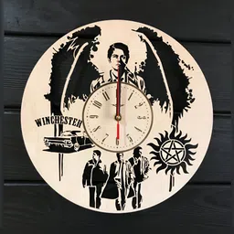 QEZNEF Beige Solid Traditional Wall Clock-picture-36