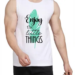 WOOSTRO Pack Of 2 Printed Gym Vests RS26 (ENJOY WHITE)(MORE BLACK)-picture-12