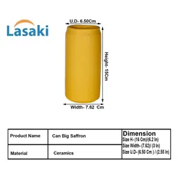 LASAKI Can Yellow Ceramic Flower Vase image 5