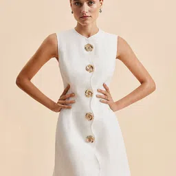 KPOP Women V-Neck Sleeveless Sheath Dress-image-37