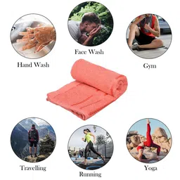 Kuber Industries Set Of 3 Brown & Orange-Coloured Striped Cotton Face Towels image 3