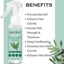 QLERIX Set Of 4 Rosemary Water Spray For Thicker & Shiner Hair - 100 ml Each image 5