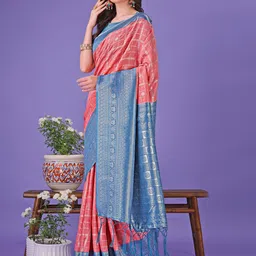 Mitera Woven Design Zari Silk Blend Saree image 2