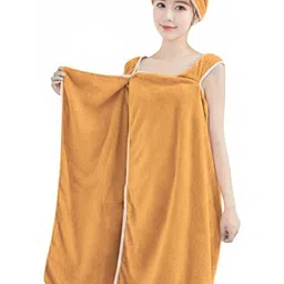 HOUSSE Yellow & White 1 Printed Other 210 GSM Bath Towel-picture-24
