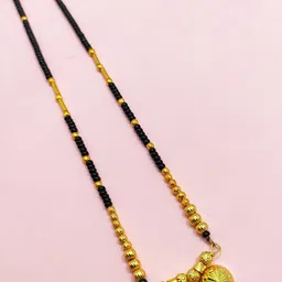 DIVYANSHI COLLECTION Gold Plated Tanmaniya Brass Mangalsutra image 3