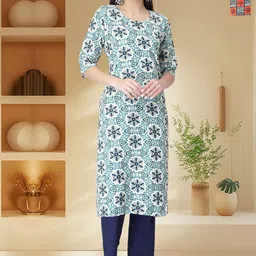 HERE&NOW Pack of-2 Women Ethnic Motifs Printed Crepe Kurta-picture-38