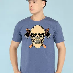 BRAWNY BATTLER Men Graphic Printed Regular Fit Round Neck Cotton T-shirt-picture-12