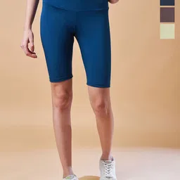 COLOR CAPITAL Women Pack of 4 Above Knee Length Cycling Tights-picture-26