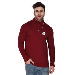 beyou fashion BEYOU FASHIONHigh Neck Long Sleeves Applique Slim Fit T-shirt-picture-32