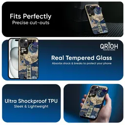 QRIOH Abstract Printed iPhone 17 Pro Back Case Mobile Accessories image 2