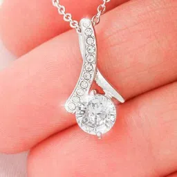 Rakva Women White Necklace and Chains image 4