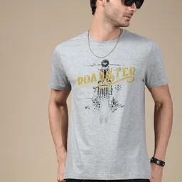The Roadster Lifestyle Co. Graphic Printed Pure Cotton Round Neck T-Shirt-picture-22