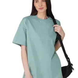 30 Looks Women V-Neck Drop-Shoulder Sleeves T-shirt-image-45