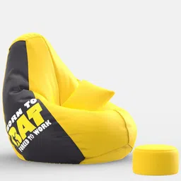 comfybean 4XL Premium, Designer - Field Frenzy Theme-Born To Bat - Printed Teardrop Bean BagWith Bean Filling image 2