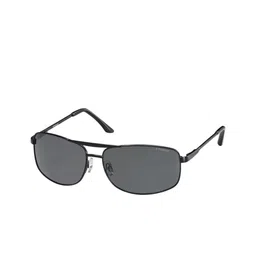 Polaroid Men Grey Lens & Black Rectangle Sunglasses with Polarised Lens-image-18