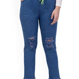 Ira Collections Women Comfort Regular Fit Mid-Rise Mildly Distressed Stretchable Jeans-image-99