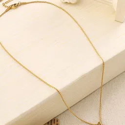 SALTY Pack of 2 Women Pink & White Clover Gold Necklace image 4