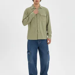 glitchez Textured Relaxed Fit Shirt image 4
