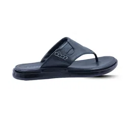 Trekiva Men Black PU Flip Flops image 4
