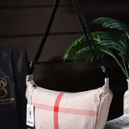 Bag Pepper Women Checked Structured Sling Bag with Quilted-picture-18