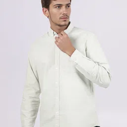 Celio Men Classic Fit Solid Button-Down Collar Cotton Casual Shirt image 2