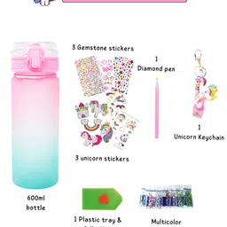 Tinker Squad Pink & White Single Plastic Solid Water Bottle image 3