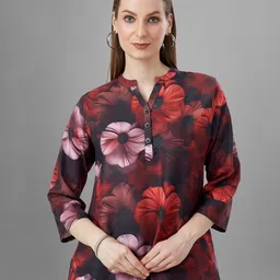 TITTLI Pack Of 2 Printed Mandarin Collar Tunic With Trousers Co-Ords image 4