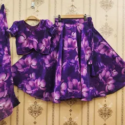 BAESD Girls Printed Tie and Dye Ready to Wear Lehenga & Blouse With Dupatta-picture-23