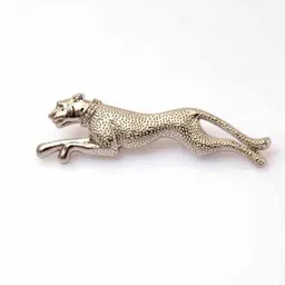 Curren Men Silver-Toned Plated Jaguar Lapel Pin Brooch-picture-17